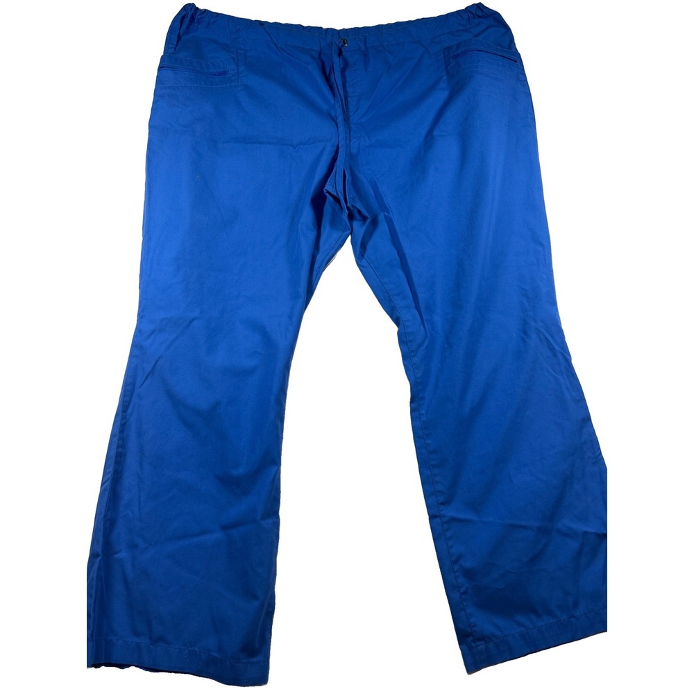Landau Scrub Pants Mens  2X Blue Wide Leg Loose Nurse Hospital Uniform Used